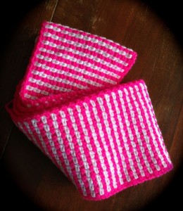 Unfinished Pink for the Cure scarf