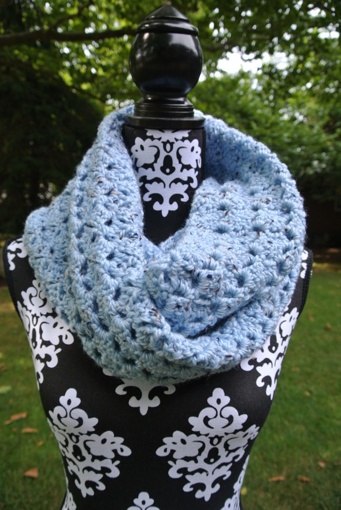 Chunky tulip stitch infinity scarf