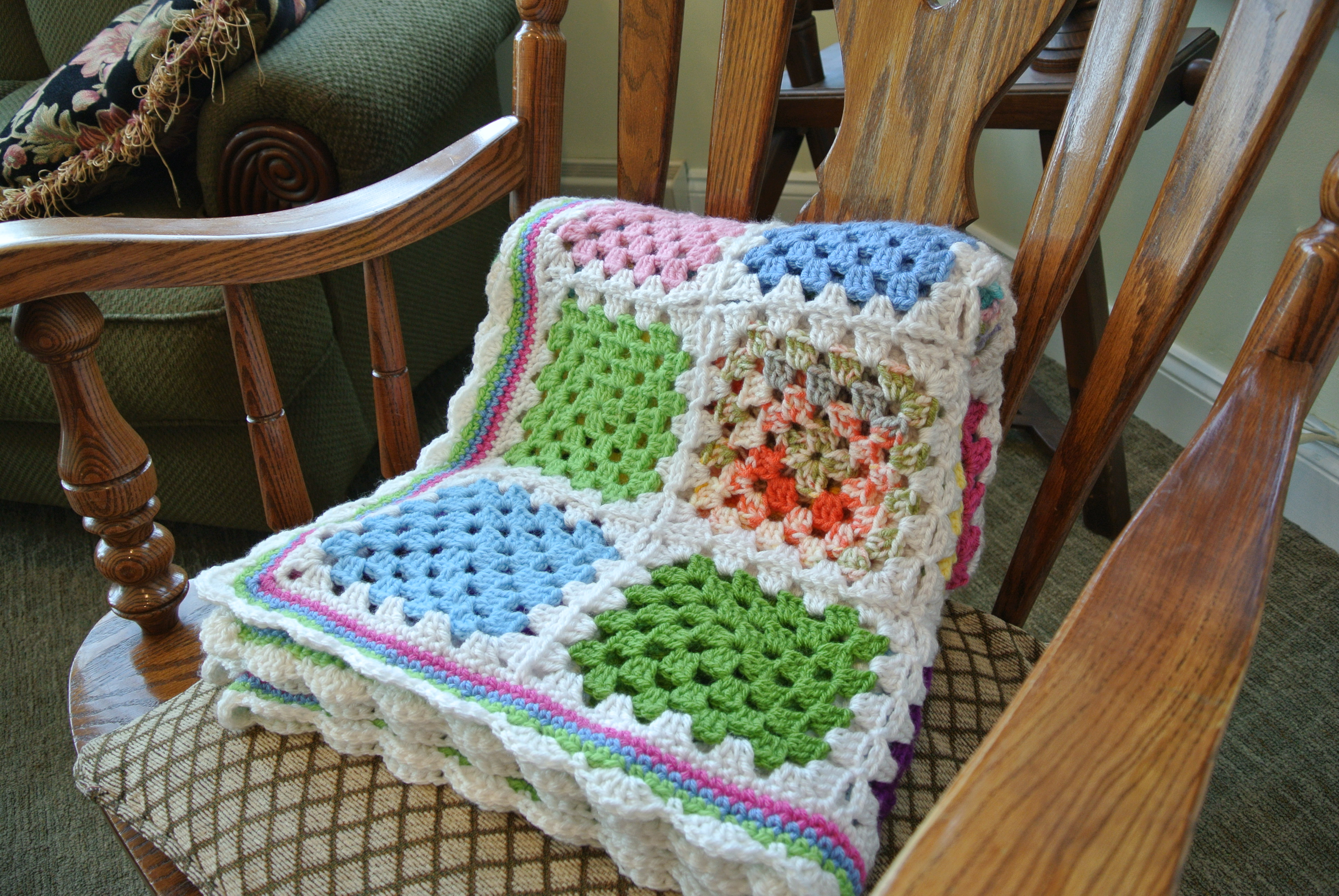 Granny Square Scrap-ghan | Crochet Pattern by MadameStitch