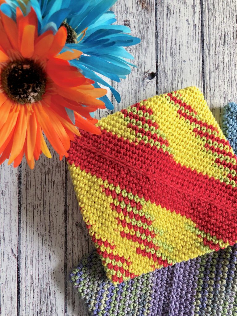 Double Thick Diagonal Potholder | Crochet Pattern by MadameStitch