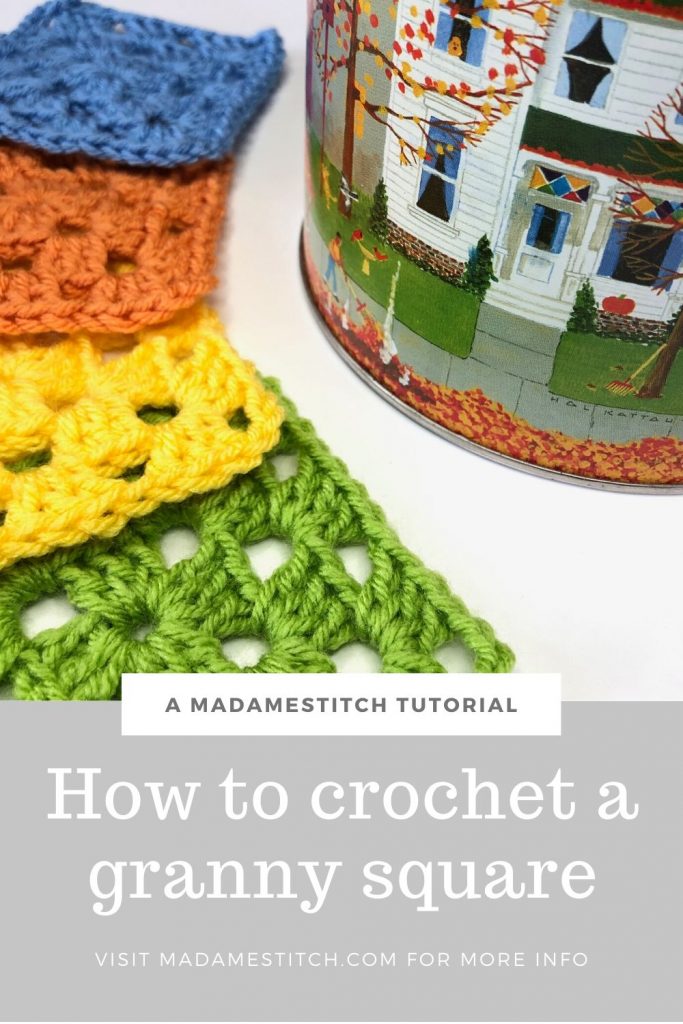 How to crochet a granny square | Tutorial and pattern by MadameStitch