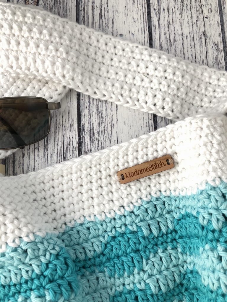 Smooth Waves Crochet Beach Tote