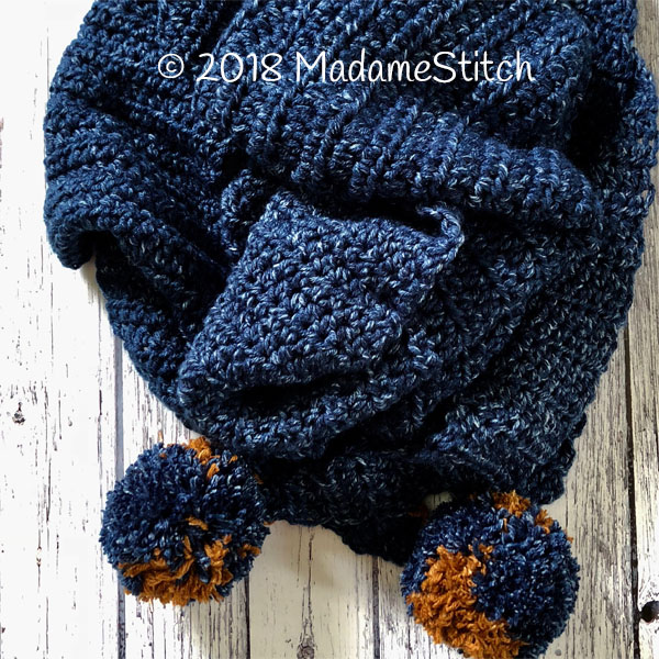Jeans Triangle Scarf | Crochet Pattern by MadameStitch