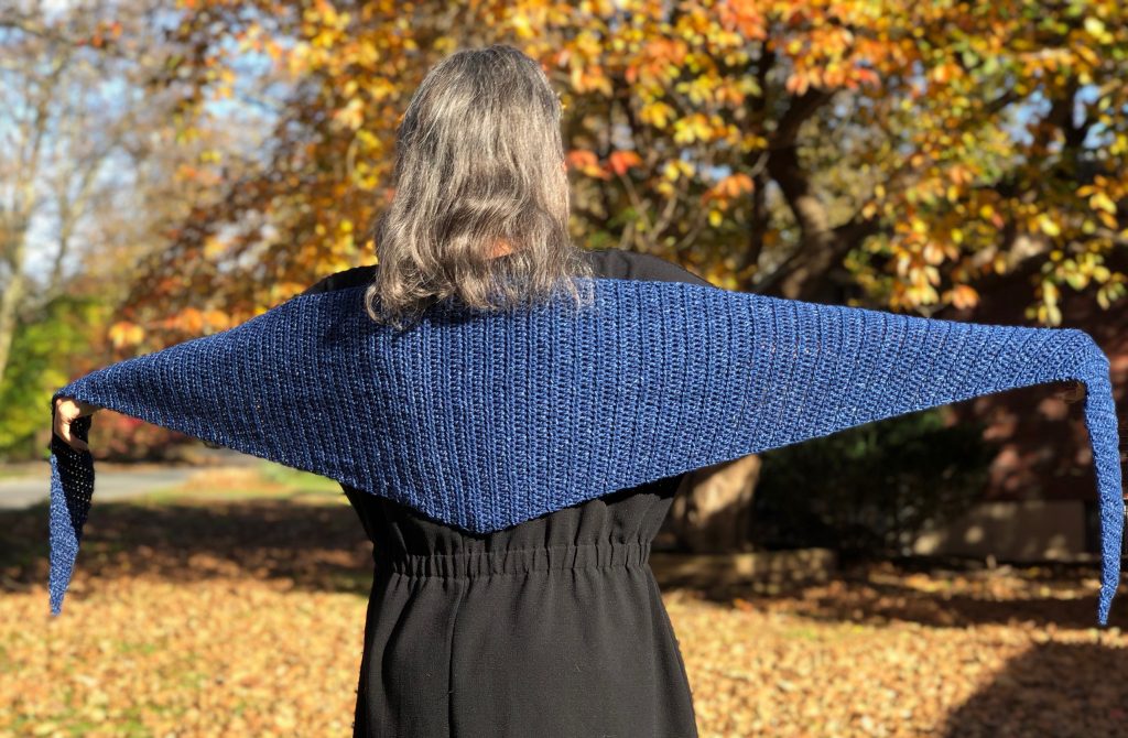 Jeans Triangle Scarf | Crochet Pattern by MadameStitch