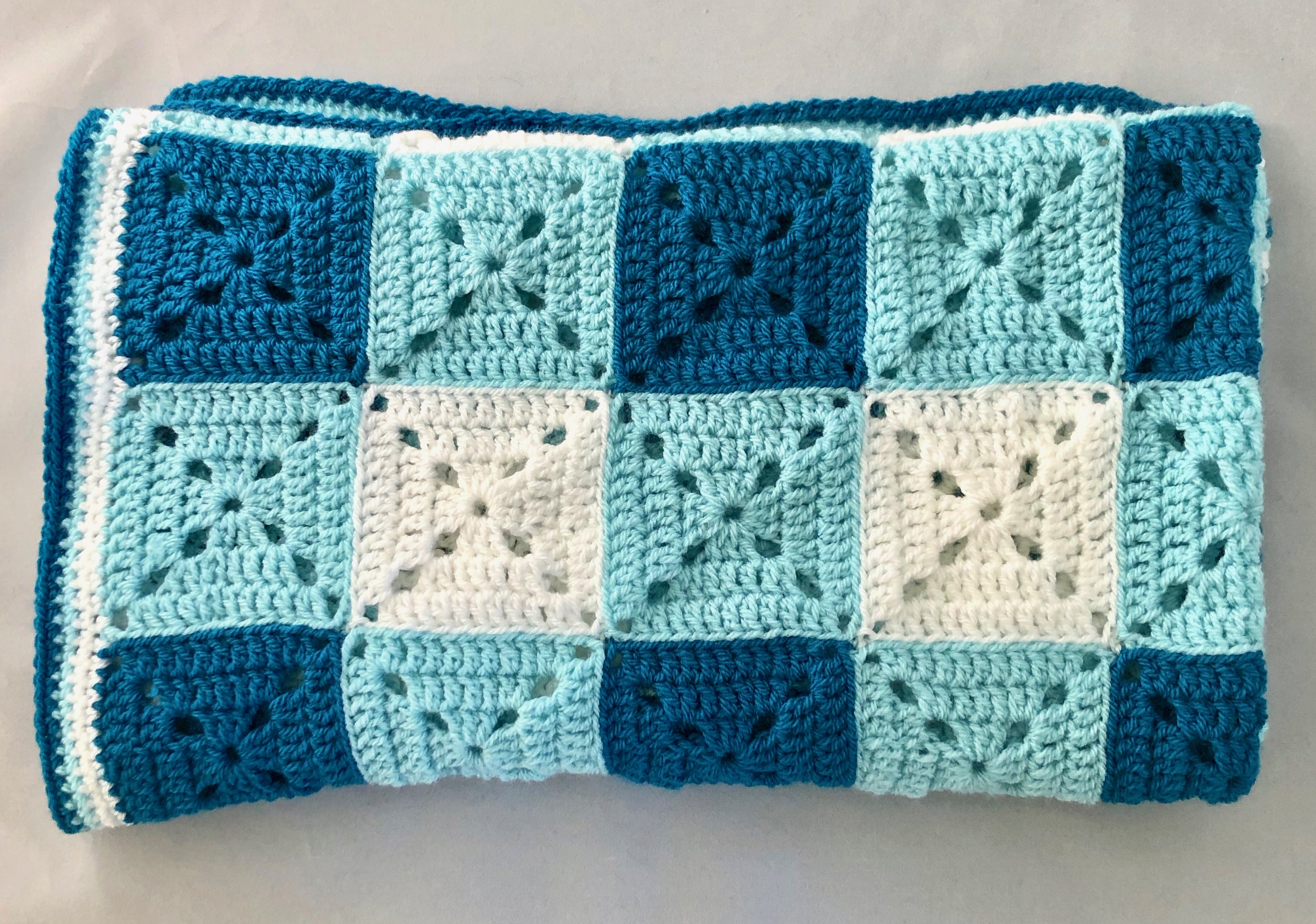 Granny Gingham Baby Blanket Crochet Pattern MadameStitch