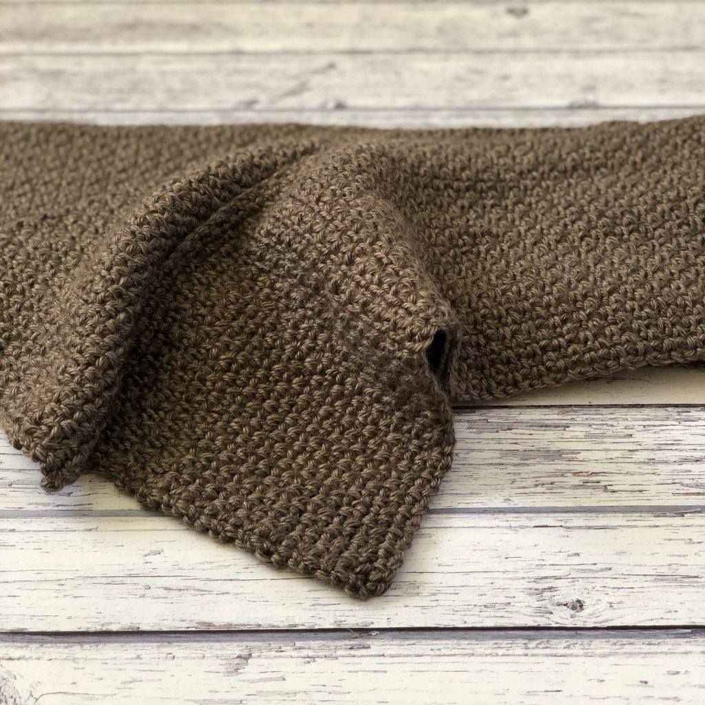 Men's Linen Stitch Scarf | Crochet Pattern by MadameStitch