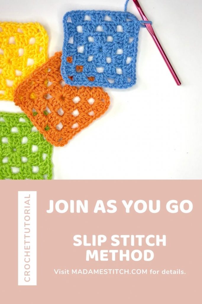 Join as you go slip stitch method | Crochet tutorial by MadameStitch