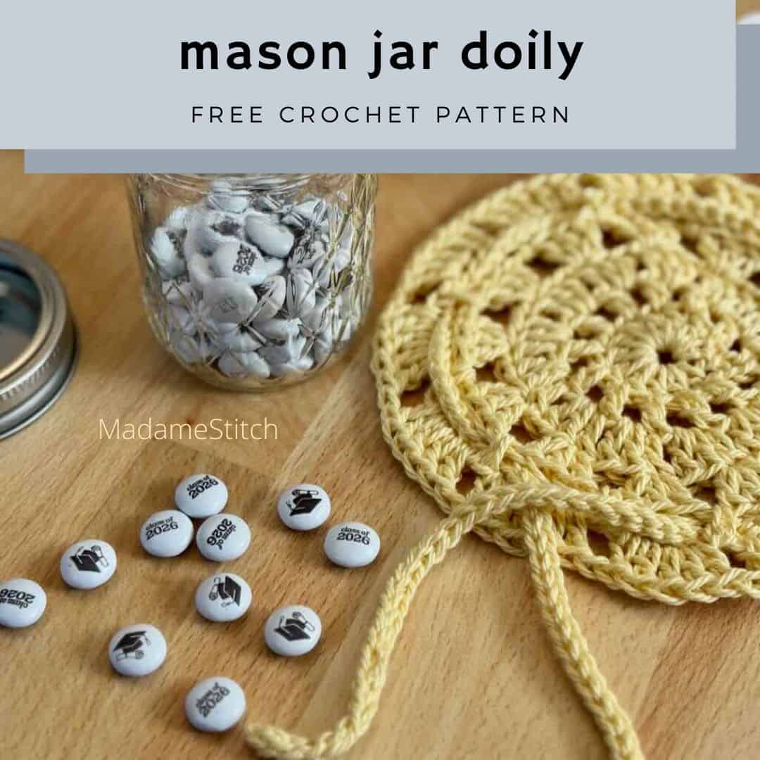 Mason Jar Crochet Cover Doily | A Home Décor Crochet Pattern