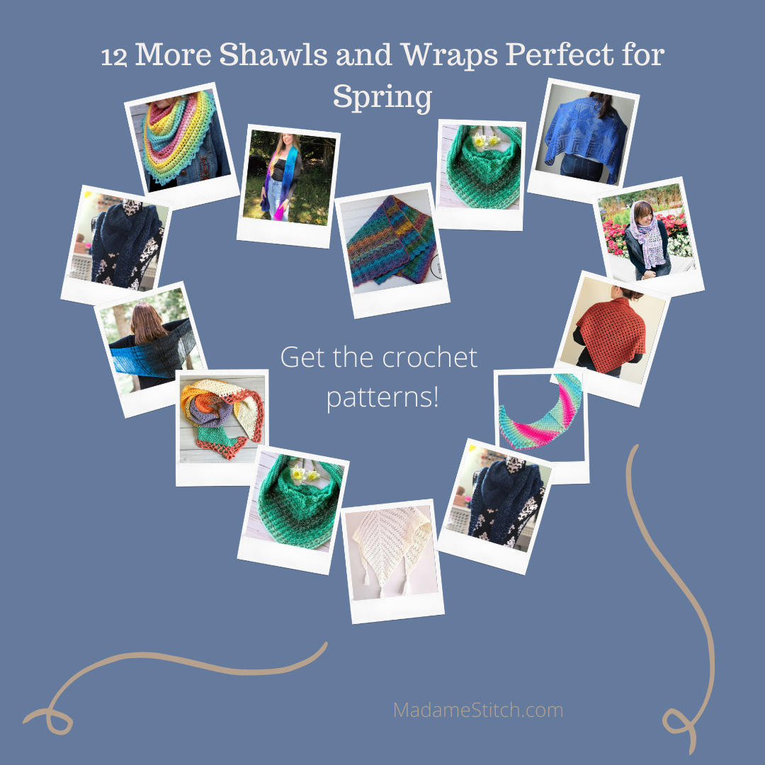 12 shawl and scarf crochet patterns perfect for spring