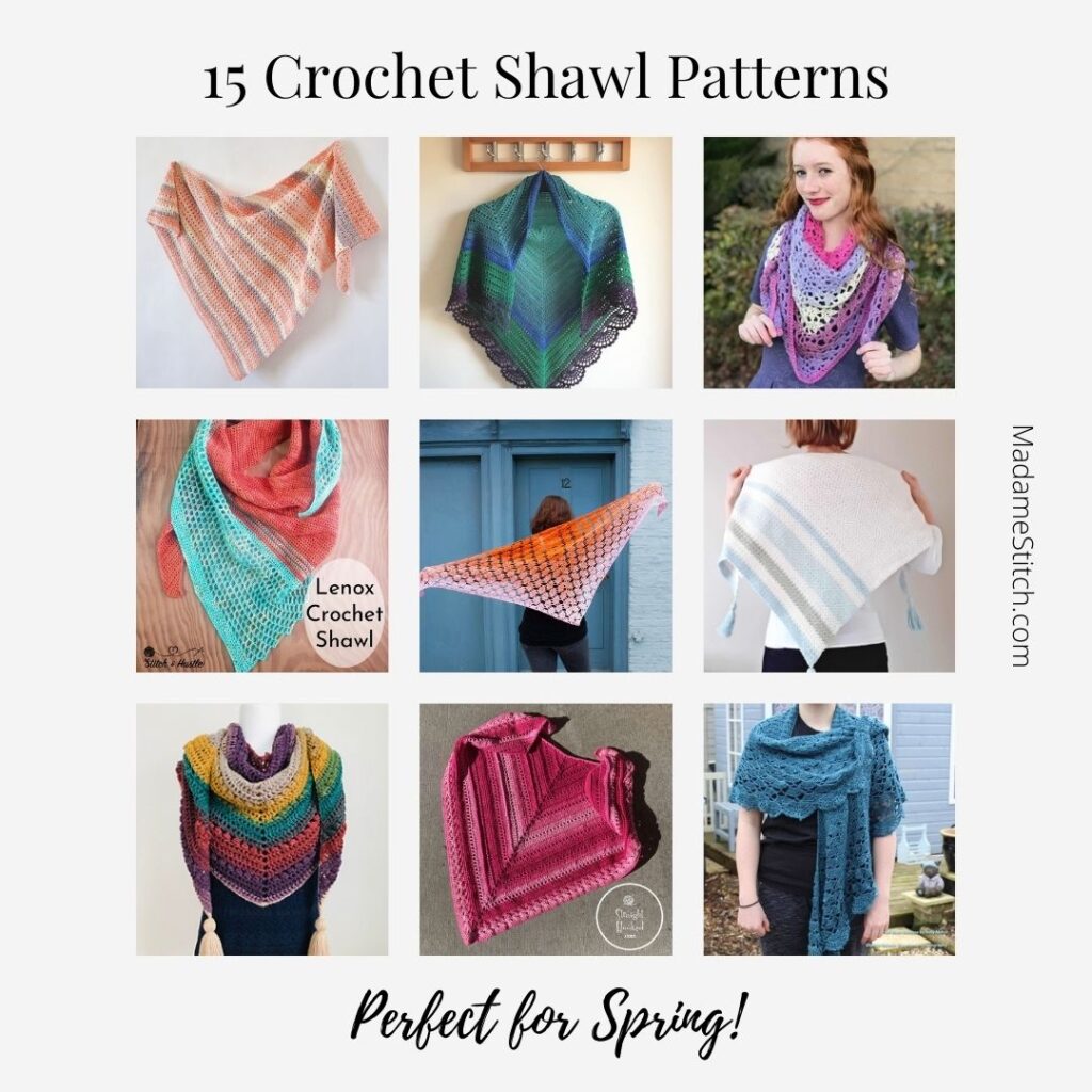 15 Crochet Shawl Patterns perfect for spring