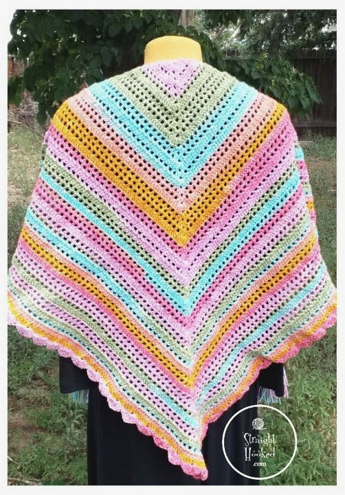 Friendship Prayer Shawl crochet pattern by Straight Hooked