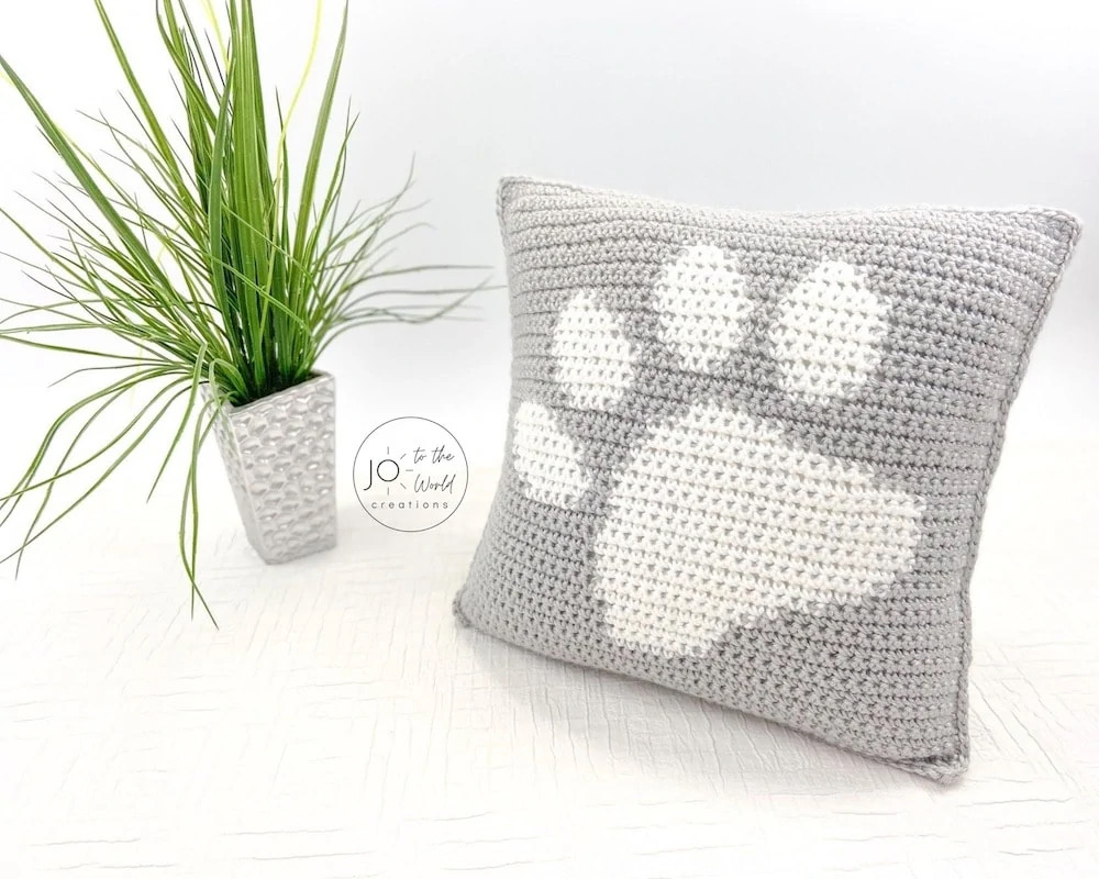 Paw Print Pillow Cover by Jo to the World