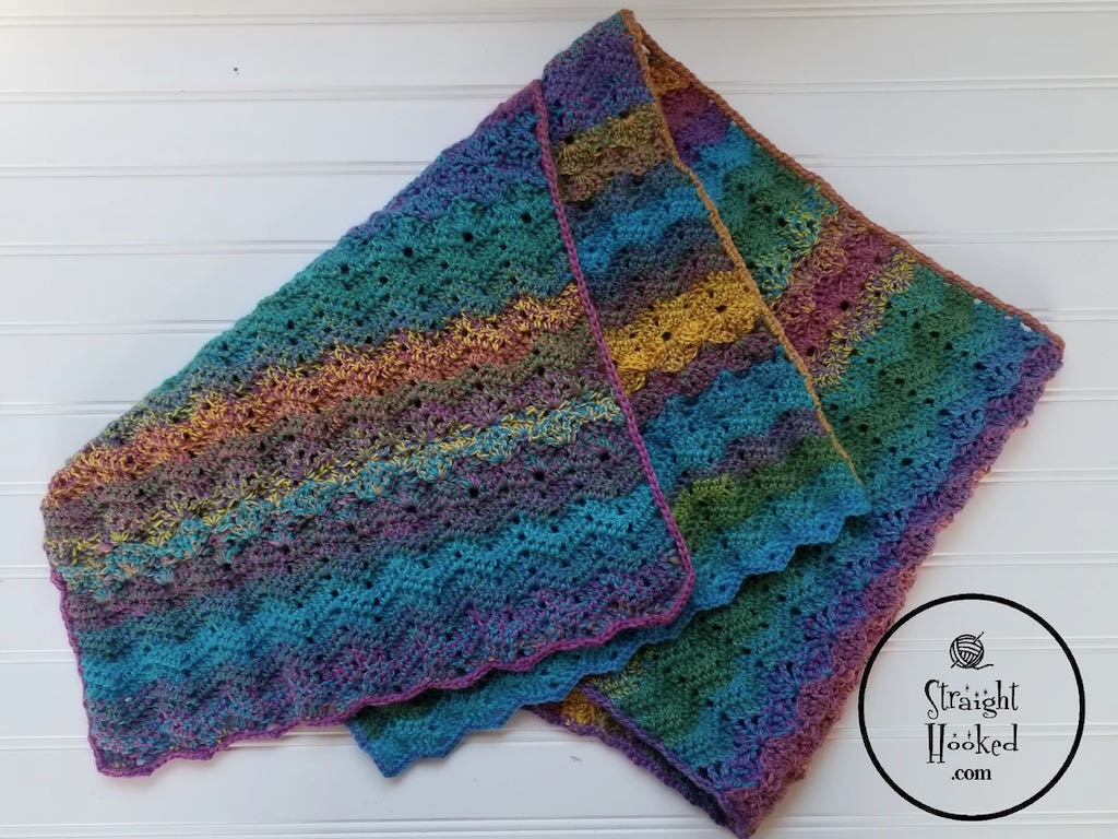 Mermaid Waves Shawl crochet pattern by Straight Hooked