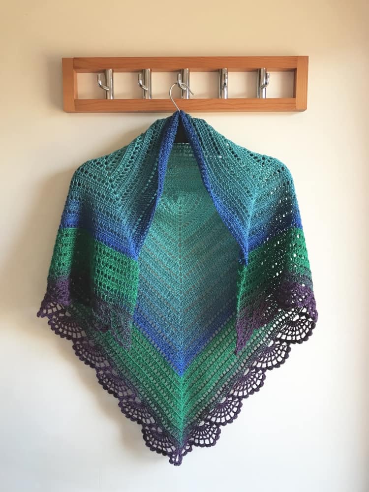 Peafowl Feathers Shawl by Blue Star Crochet