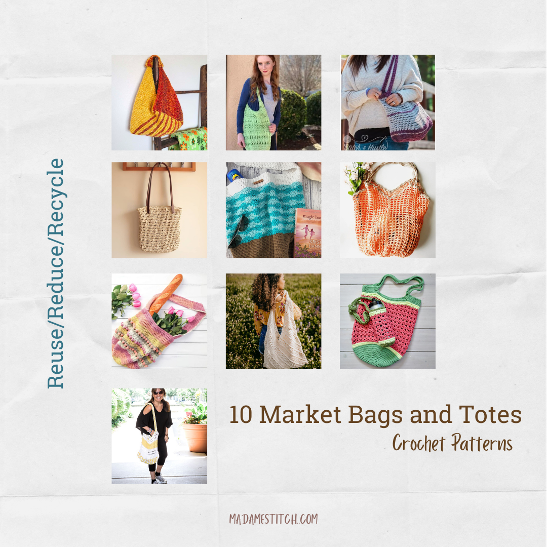 10 Market Bag and Tote Patterns Perfect for Crocheters