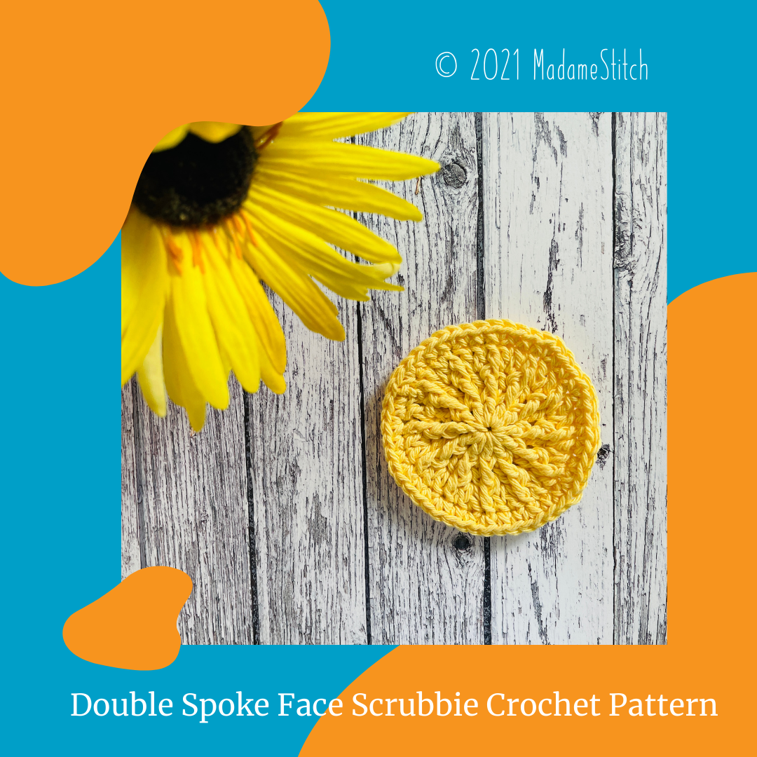 The Double Spoke face scrubbie *Free Pattern*