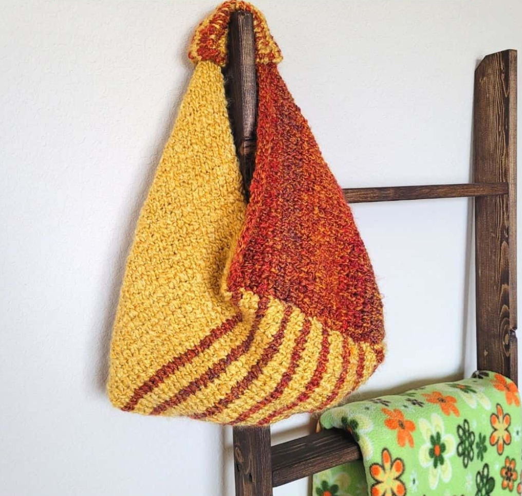 Origami Friendship Bag crochet pattern hosted by Knitter Knotter