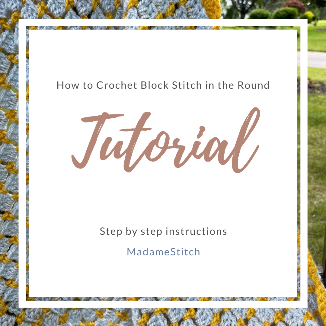 How to crochet the block stitch in the round
