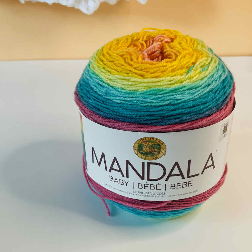Mandala Baby Yarn Lot of 3 Cakes in HONEYDUKES Soft Baby Blanket