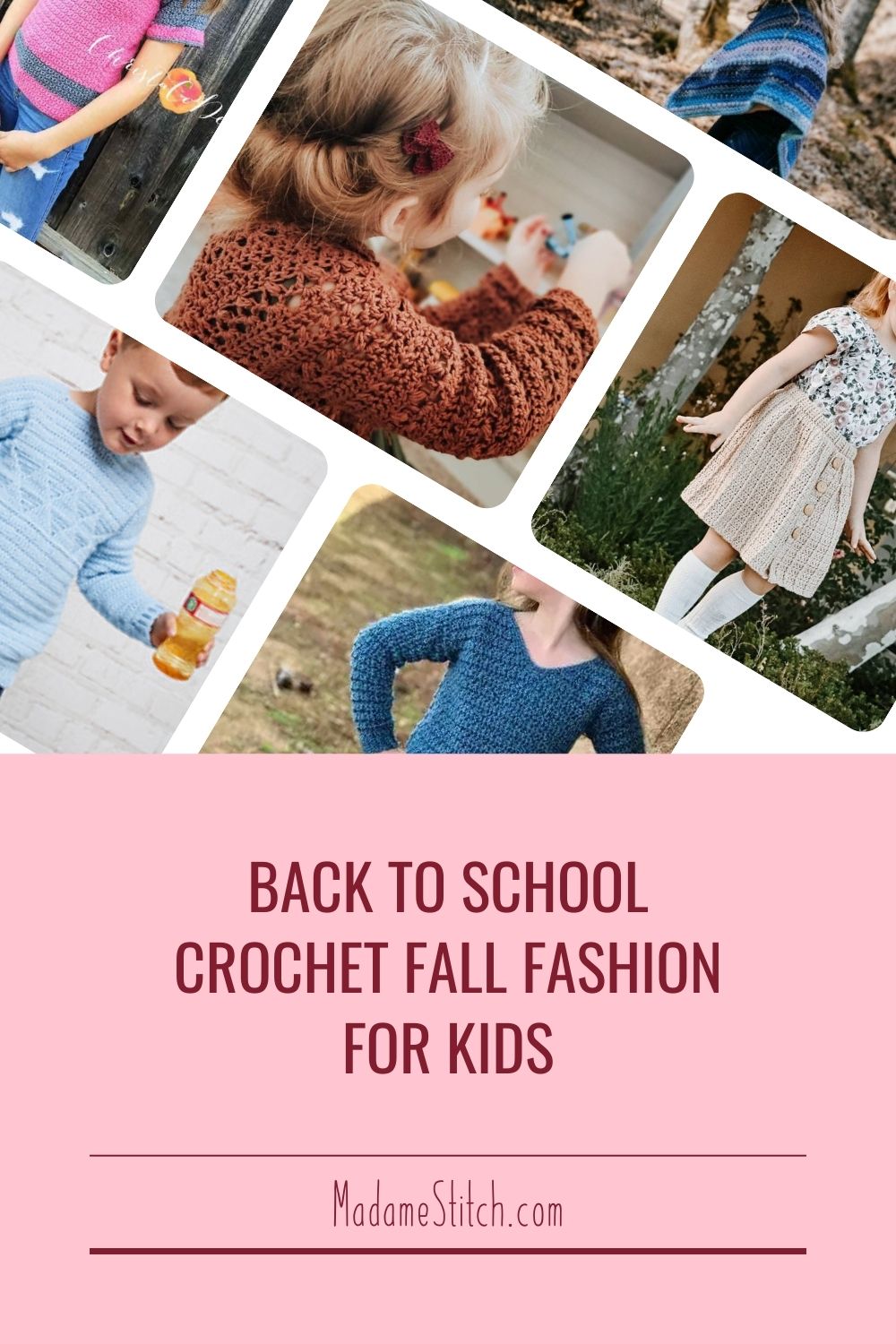 23 back to school fall fashions for kids; crochet clothes patterns
