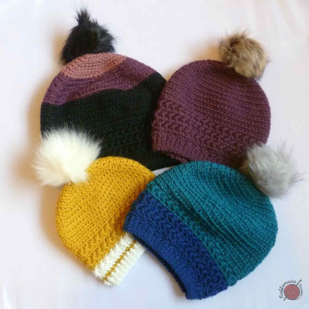 Star Stitch beanie pattern by Raffamusa