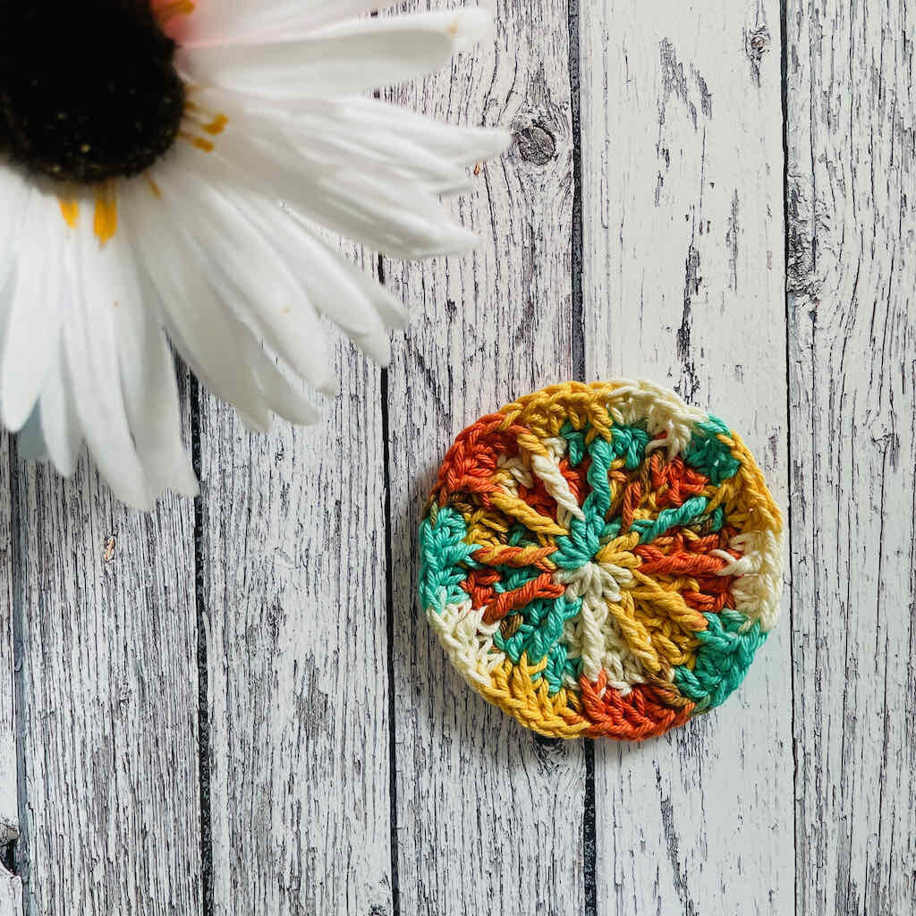 Triple Spoke face scrubbie free pattern