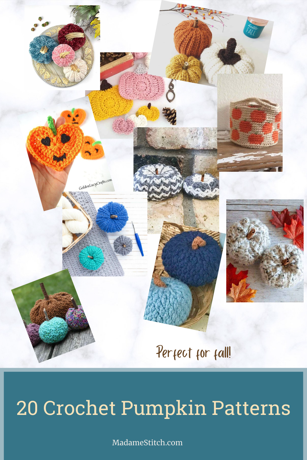 crochet pumpkin themed patterns for fall