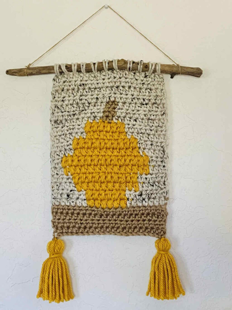 Pumpkin wall hanging crochet pattern