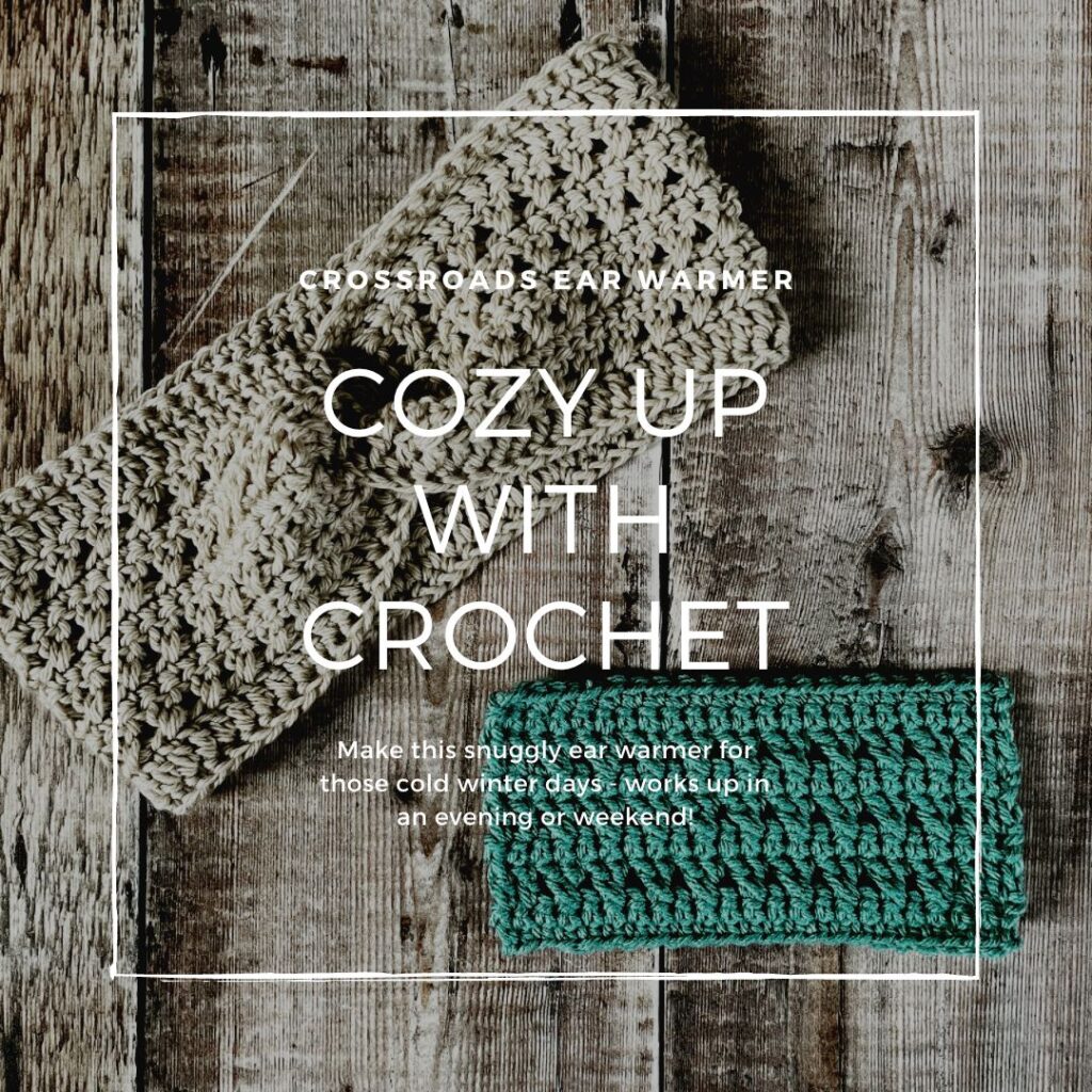 Crossroads ear warmer crochet pattern | design by MadameStitch
