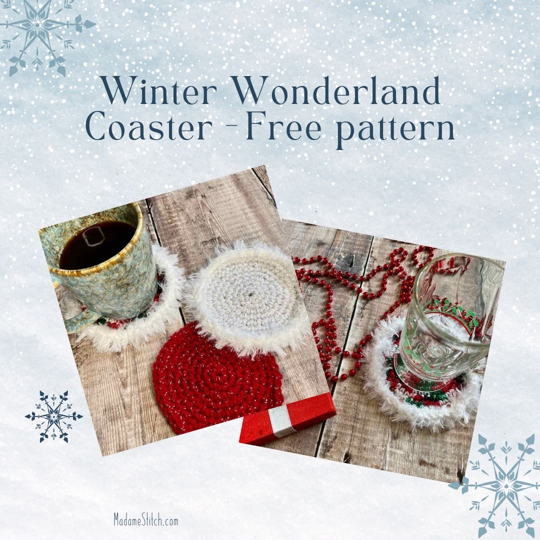 Winter Wonderland Coasters | Free crochet coaster pattern