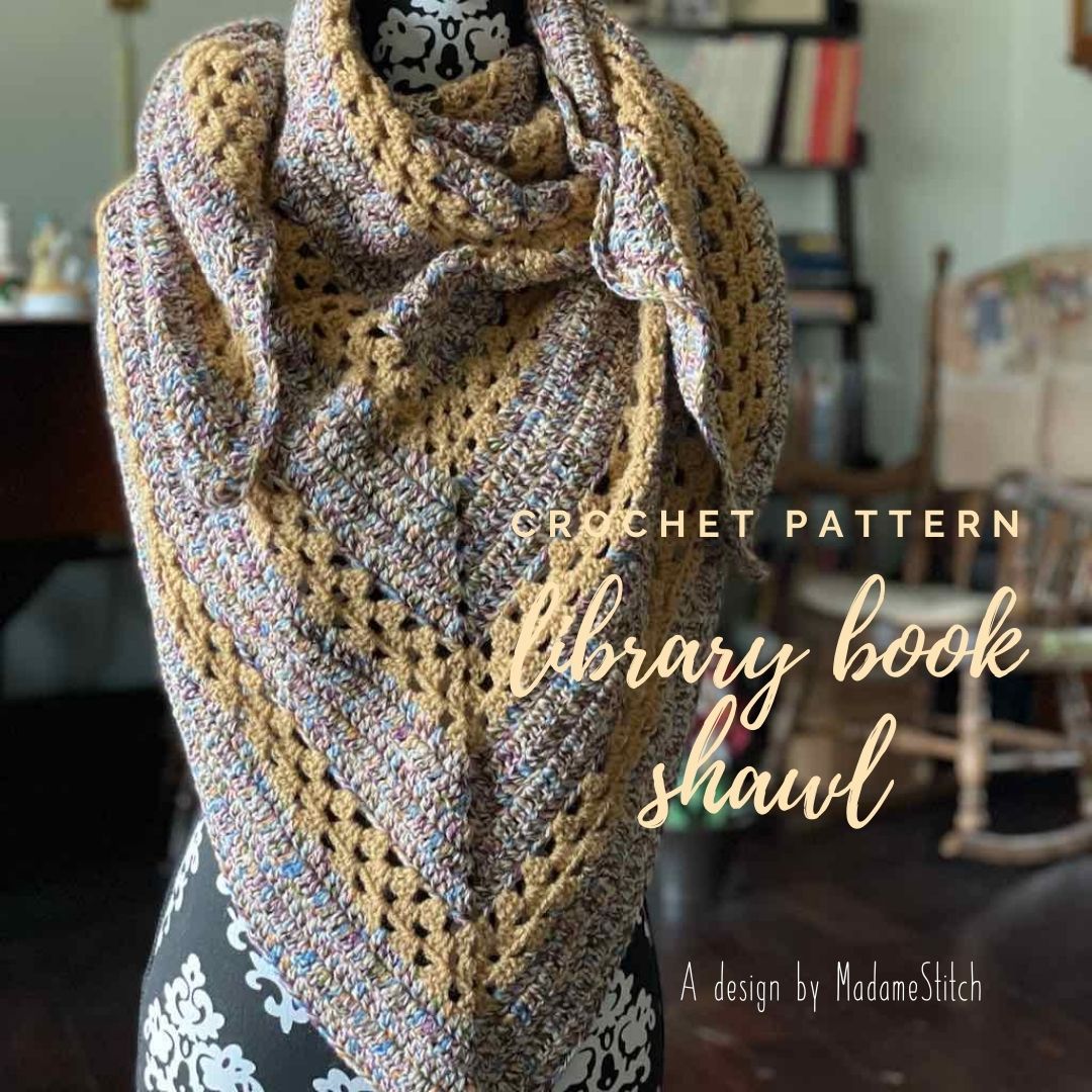 A Library Book Shawl you'll love for cozy reading and relaxing