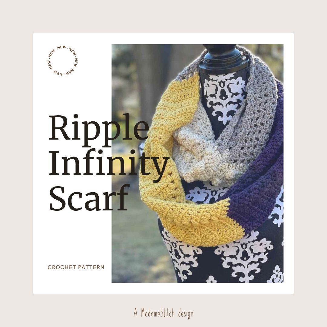 The Ripple Infinity Scarf crochet pattern