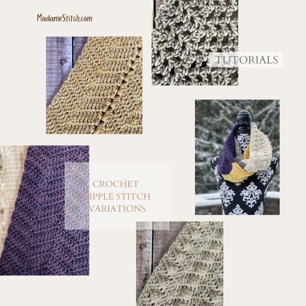 Ripple Stitch Variations - tutorials by MadaameStitch