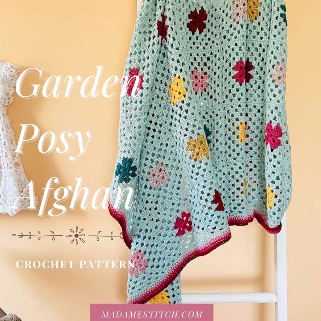 Garden Posy Granny Afghan crochet pattern feature image