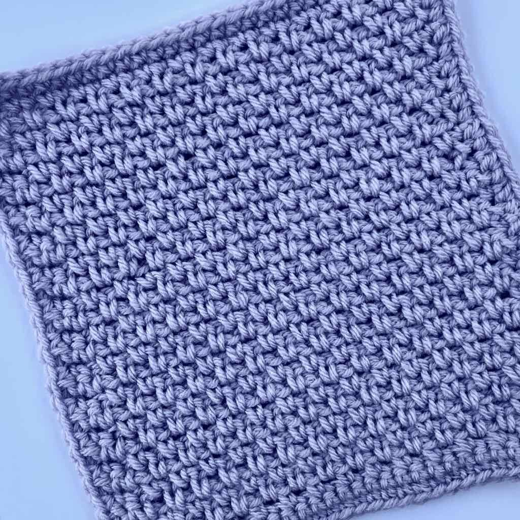 Photo of square of linen stitch crochet