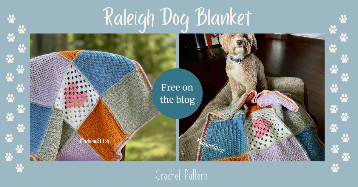 An easy dog blanket crochet pattern for your best friend MadameStitch