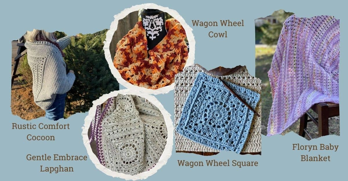 MadameStitch designs that use the modern granny stitch
