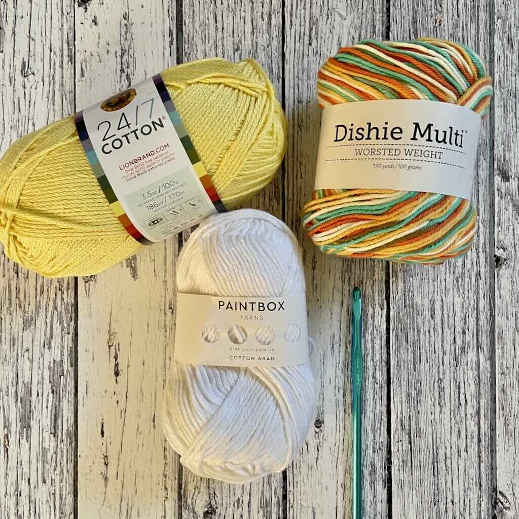 Yarn possibilities for the Double Thick Crochet Potholder | A design by MadameStitch