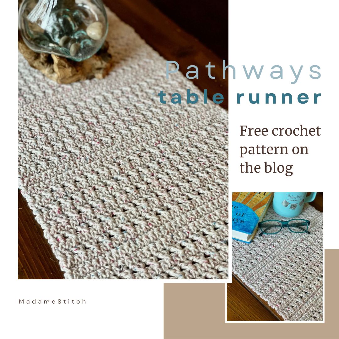 A crochet table runner that’s functional and stylish