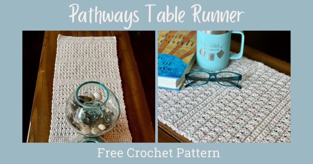 The Pathways crochet table runner crochet pattern | A design by MadameStitch