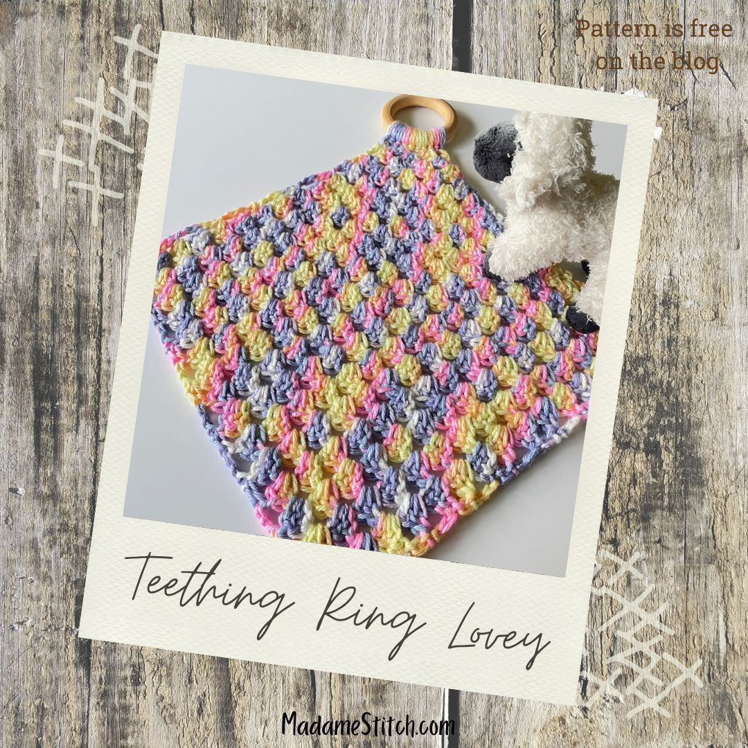 The perfect crochet lovey blanket for teething babies