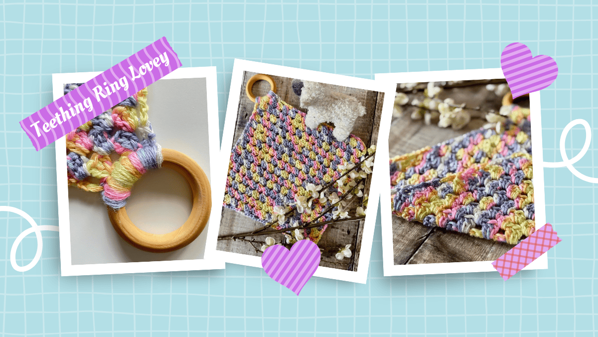 Photos of the Teething Ring Crochet Lovey Blanket