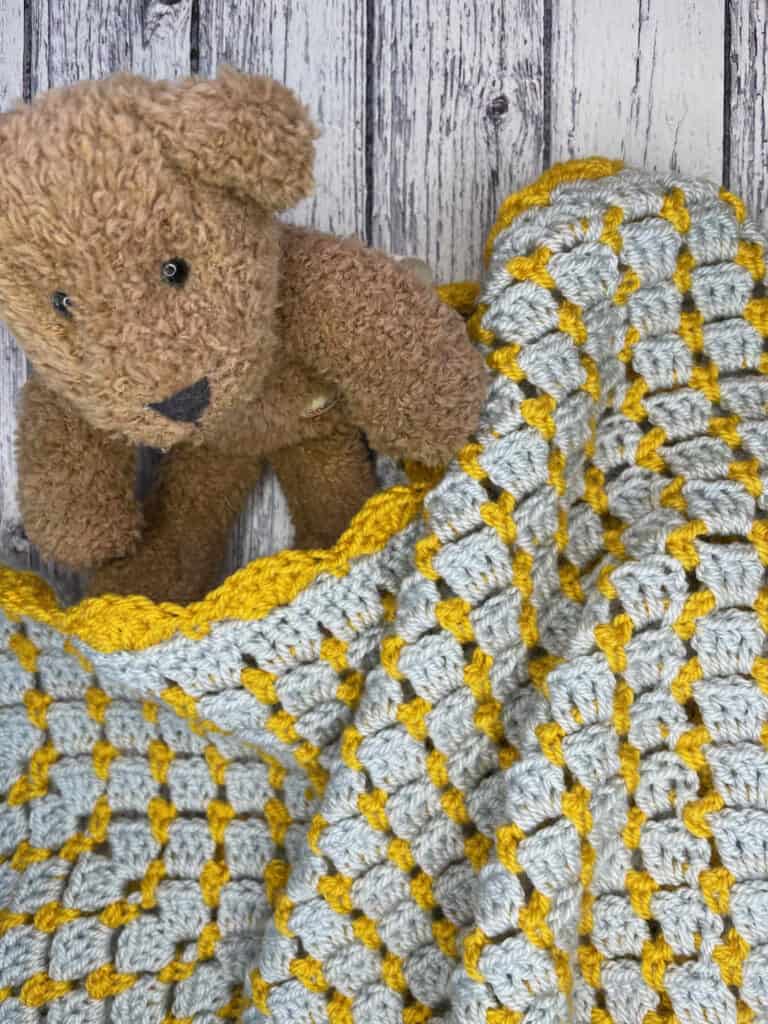 The Blissful Blocks Baby Blanket | A premium crochet pattern by MadameStitch