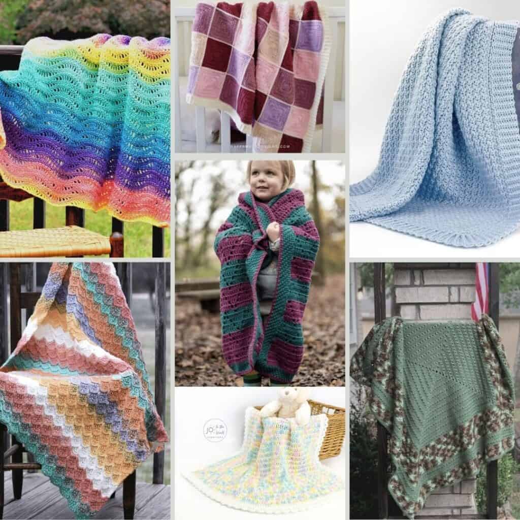 A collection of lightweight crochet baby blanket patterns by MadameStitch