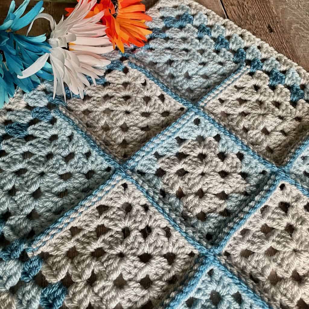 Granny's Little Lovey granny square lovey crochet pattern | A design by MadameStitch