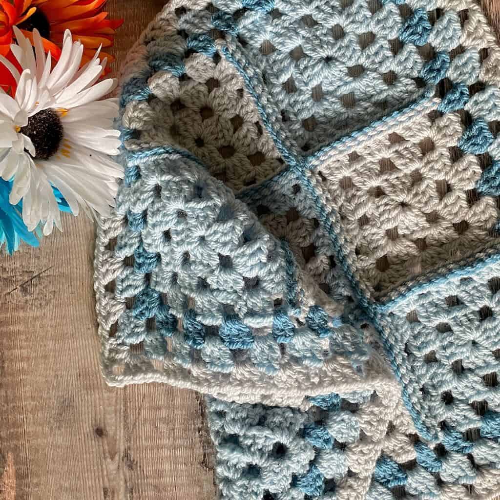 Granny's Little Lovey granny square lovey crochet pattern | A design by MadameStitch