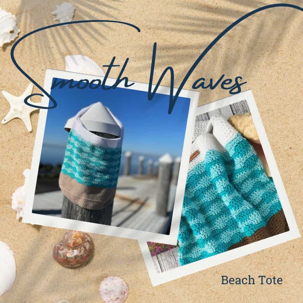 The Smooth Waves crochet beach tote pattern | A design by MadameStitch