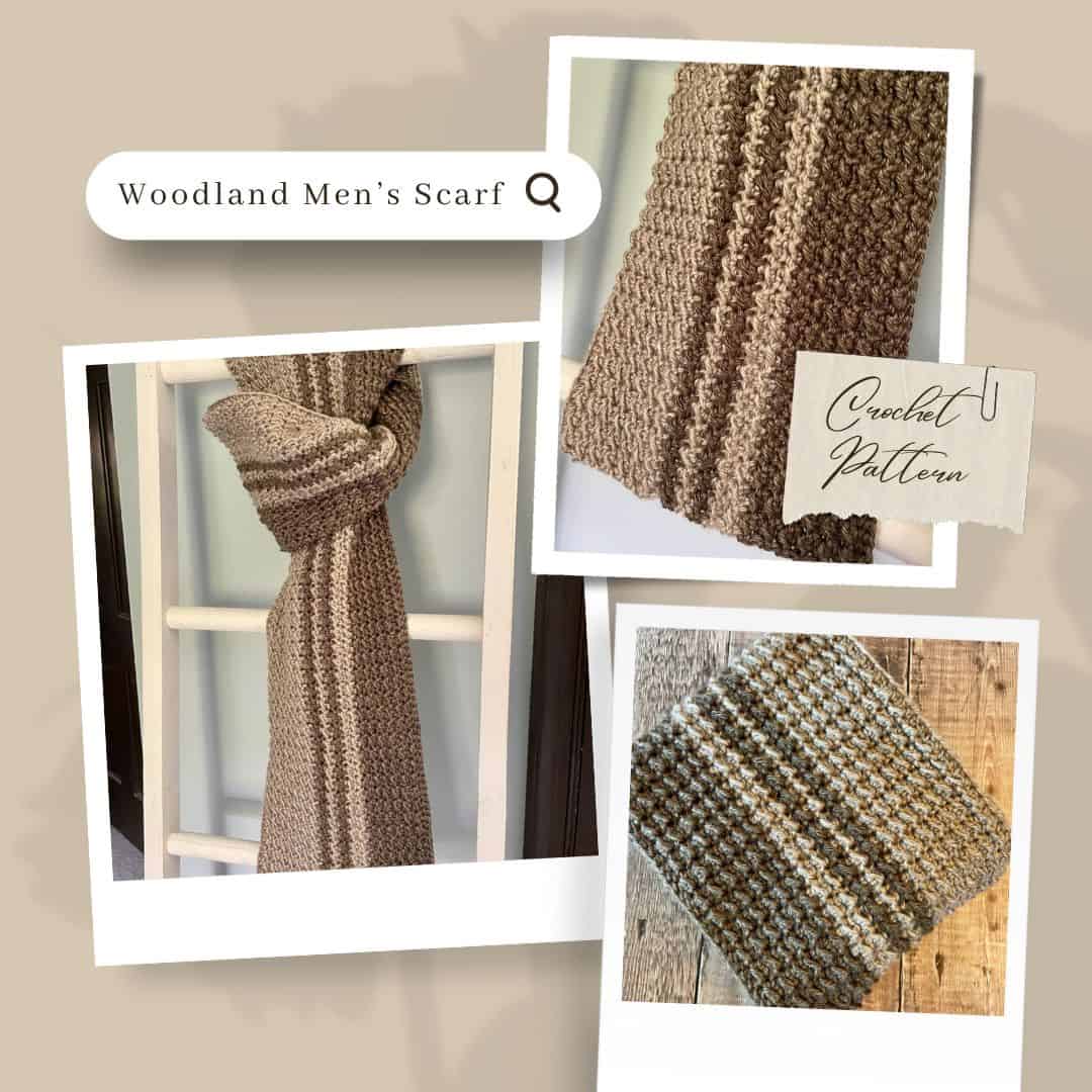 Photo of a crochet men's scarf