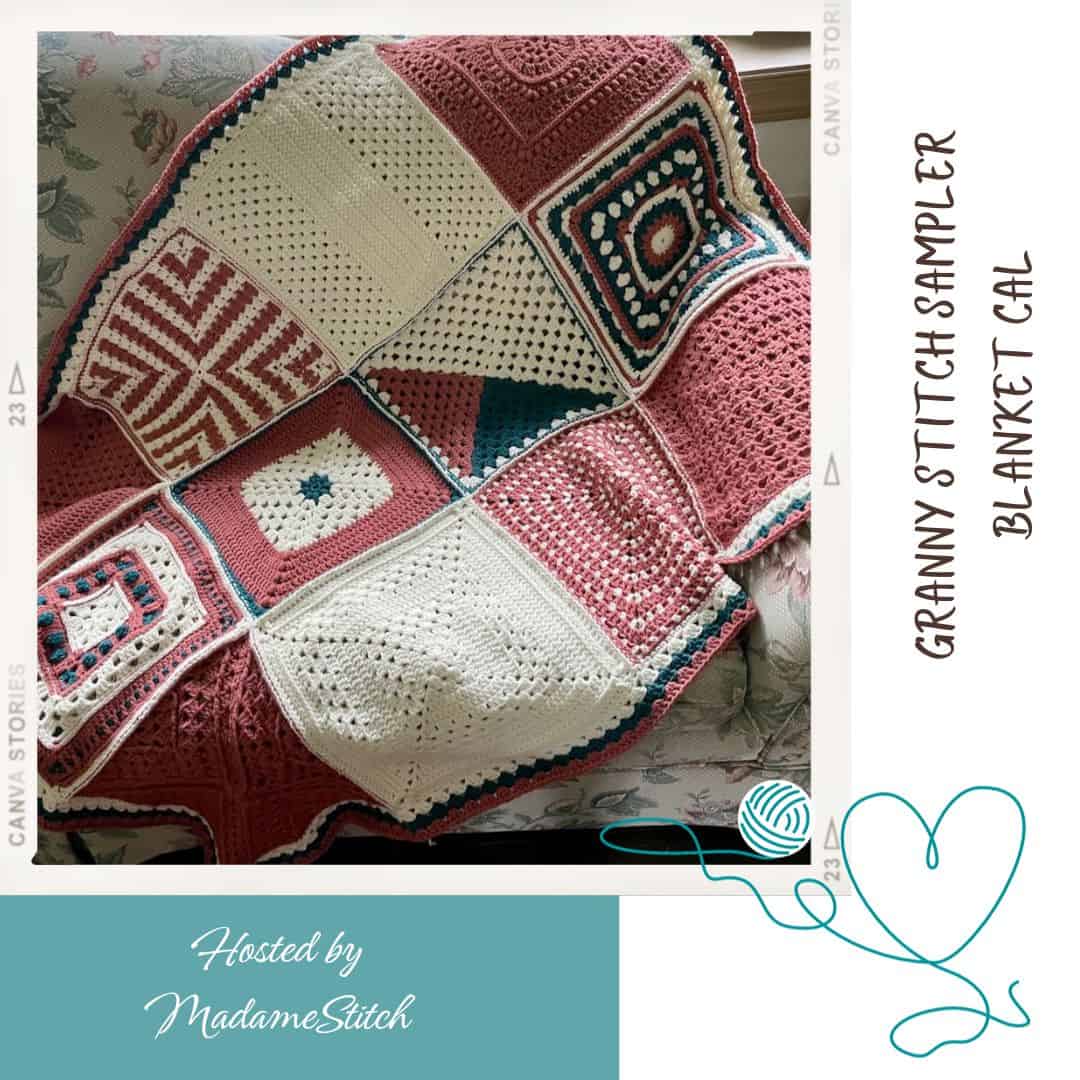 A cozy granny stitch sampler blanket to snuggle away your cares