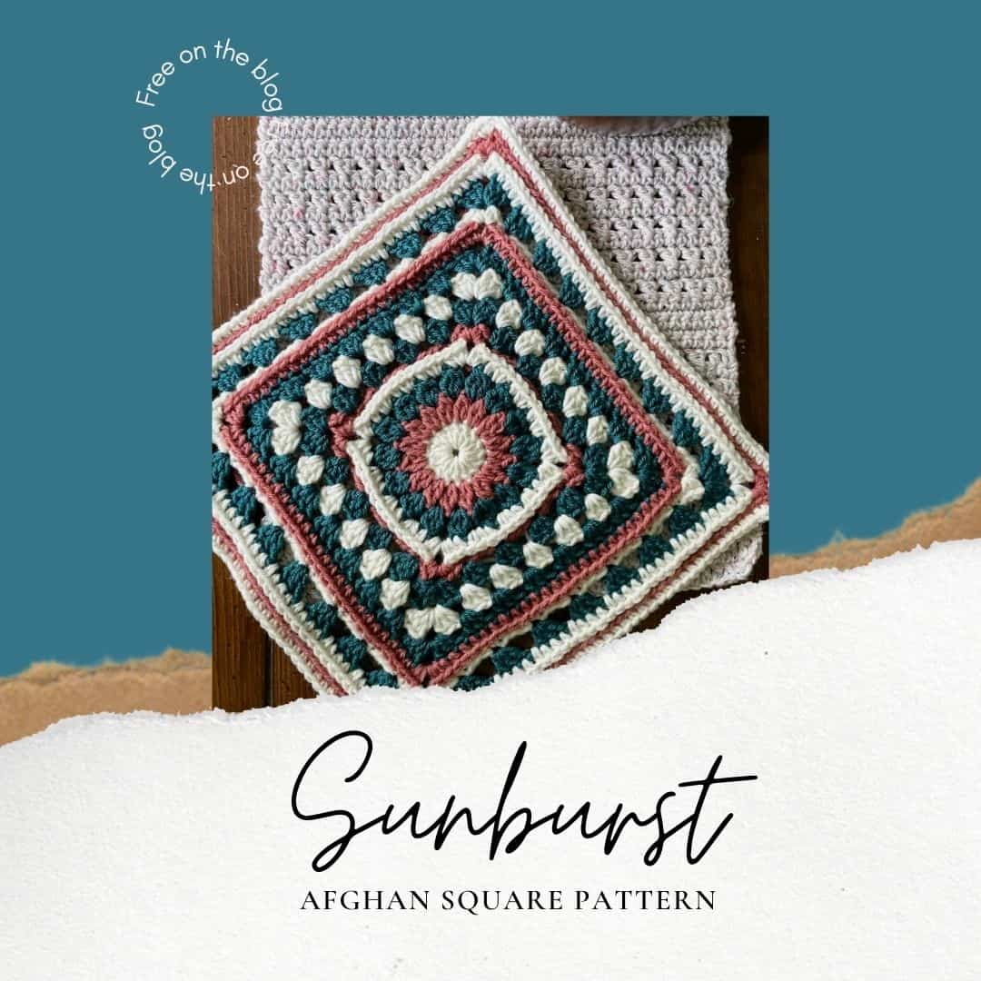 A granny stitch afghan square that radiates sunshine and warmth